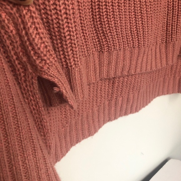 Just U in Women’s dark pink‎ knit sweater lace up S - Picture 6 of 8